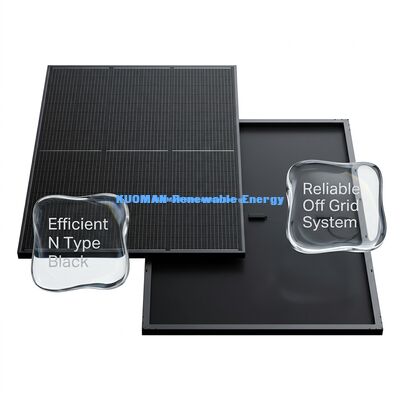 Tấm Pin Năng Lượng Mặt Trời Loại N Màu Đen 415W Hiệu Suất 22% và Khung Nhôm Anodized
