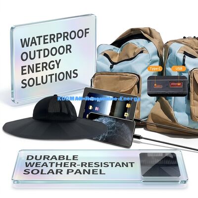 Mũ Năng Lượng Mặt Trời Gấp Gọn Di Động Hiệu Suất 22% và Công Suất 13W - Mũ Năng Lượng Mặt Trời Sạc Lại với Đầu Ra USB-A và Type-C
