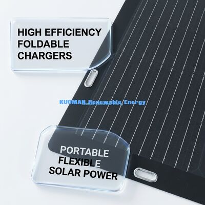 Tấm pin năng lượng mặt trời linh hoạt 50W Monocrystalline với lớp keo dán dễ bóc và dán phía sau cho các chuyến phiêu lưu ngoài trời