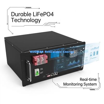 Lưu trữ Pin Gia đình KM 48V 200Ah LiFePO4 với Dung lượng 10.24 kWh và Hơn 8000 Chu kỳ cho Lưu trữ Năng lượng Gia đình