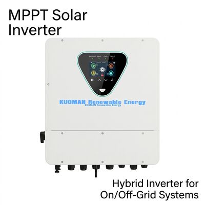 Máy biến đổi năng lượng mặt trời lai 6KW với MPPT kép và xếp hạng IP65 cho sử dụng gia đình và thương mại