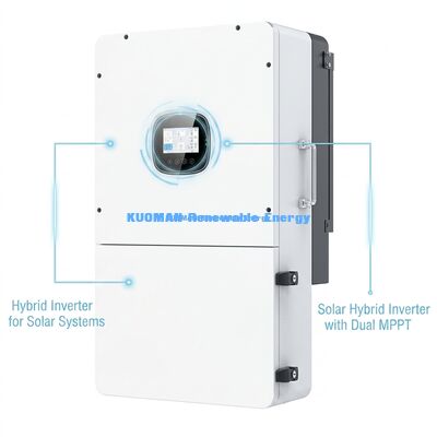 BSR Series 36kW High PV Input Three-Phase Hybrid Solar Inverter với pin lithium & bảo vệ IP65