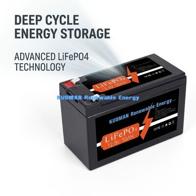 Pin lithium chu kỳ sâu 12V 10Ah 128Wh LiFePO4 cho các ứng dụng lưu trữ năng lượng và RV