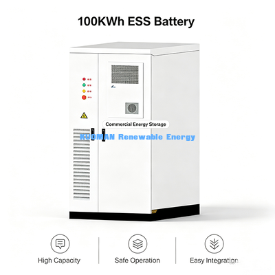 Hệ thống lưu trữ năng lượng LiFePO4 ESS mạnh mẽ 100KWh Môi trường khắc nghiệt thích nghi cho sử dụng kho công nghiệp