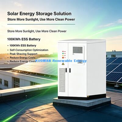 107.52KWh Tủ lưu trữ năng lượng ESS tích hợp PV 50KWp Input For Commercial Building Power Optimization