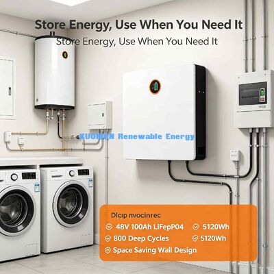 48V 100Ah Slim Wall Power Wall Battery cho năng lượng dự phòng ngoài lưới mặt trời dân cư