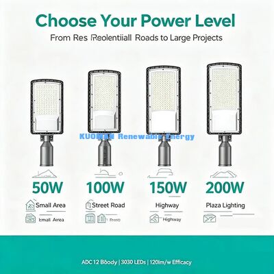 Đèn đường LED chiếu sáng đồng đều với thiết kế quang học cho đường cao tốc & đường dân cư