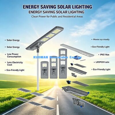 Đèn đường năng lượng mặt trời CCT 3000K-6000K Đèn năng lượng mặt trời chống nước tất cả trong một 30W cho các dự án ngoài trời