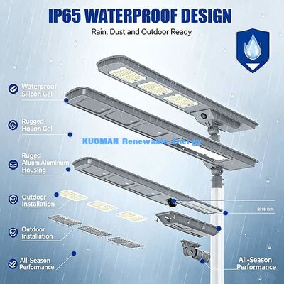 Tiết kiệm năng lượng tất cả trong một đèn đường năng lượng mặt trời 40W SMD5050 đèn mặt trời LED Không chi phí điện