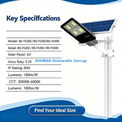 5-6 giờ sạc nhanh ánh sáng đường phố mặt trời 365 ngày Đèn chu kỳ liên tục