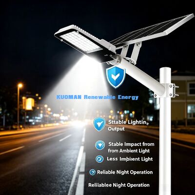 Đèn đường năng lượng mặt trời 6000K Trắng mát Độ sáng cao Đèn đường ống kính quang học