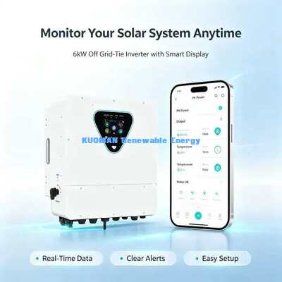 Bộ biến tần năng lượng mặt trời lai 6000W kết nối lưới ngoài lưới, bộ sạc pin cho hệ thống năng lượng mặt trời gia đình