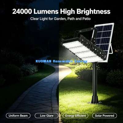 200W Đèn đèn LED mặt trời năng lượng nặng Đèn đèn LED mặt trời năng lượng cao IP65 -40°C~+55°C Đèn đường hầm ngoài trời