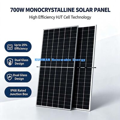 Nông nghiệp trang trại năng lượng mặt trời 700-Watt bảng điều khiển hai mặt, tăng cường tăng năng lượng phía sau