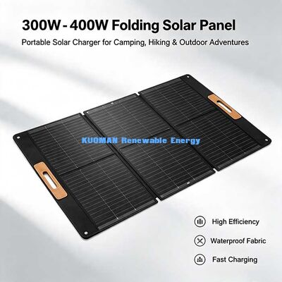 300W-400W tấm pin mặt trời gập Đài sạc mặt trời di động cho trại RV Nhà máy điện Off-Grid