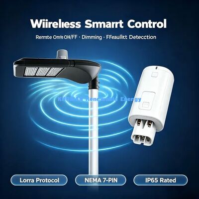 Đèn đường LED thông minh có thể điều chỉnh độ sáng DALI, Bộ điều khiển đèn đơn LoRa, Dự án chiếu sáng làng thông minh