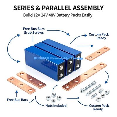 3.2V 100Ah CATL Prismatic LiFePO4 pin Cell, Free kết nối Busbars, Lithium Cell cho 12V 24V 48V Battery Pack làm