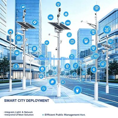 Smart Solar Pole 02 Ứng dụng năng lượng mặt trời cho công viên, làng và khu vực công cộng