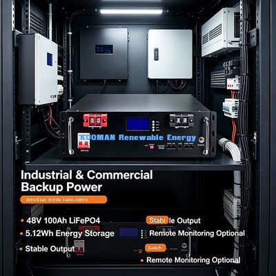 Pin ắc quy 48V 100Ah 19 inch lắp tủ rack 5.12kWh dùng cho phòng máy chủ, UPS, nguồn dự phòng khẩn cấp