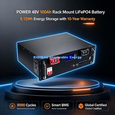 Pin sạc LiFePO4 thông minh gắn tủ rack, ngăn ngừa nguy cơ đoản mạch, sạc quá mức, xả quá mức