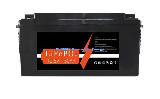 KM pin 1920Wh 12V 150Ah pin lithium chu kỳ sâu với 8000 chu kỳ để lưu trữ năng lượng và RV / xe nâng / xe gôn / Yacht Power