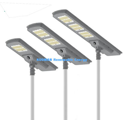 Đèn đường LED năng lượng mặt trời tất cả trong một 220lm/W Chống nước IP65 với dự phòng 2-3 ngày mưa cho chiếu sáng đường phố và sân vườn