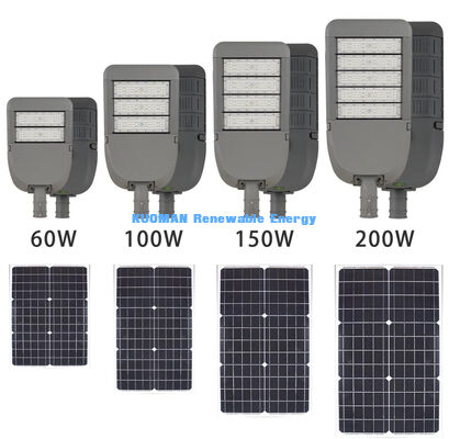 Đèn đường năng lượng mặt trời 50W chống nước IP65 ngoài trời, đèn đường năng lượng mặt trời tách rời