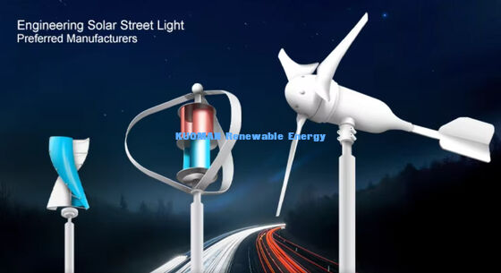 100W-200W đèn đường hybrid gió-ngày với IP65 chống nước và 12h*365days Thời gian làm việc cho đường off-grid