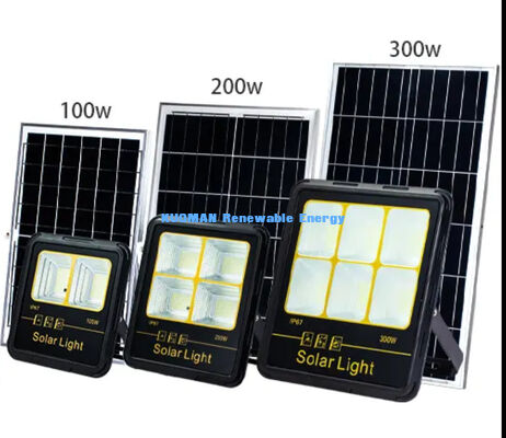Đèn LED năng lượng mặt trời 300W IP65 chống nước 15000LM Lumen cao với thân hợp kim nhôm cho chiếu sáng ngoài trời