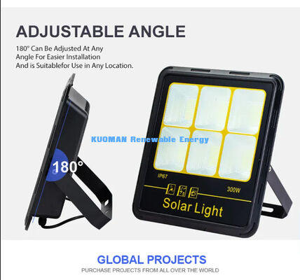 Đèn LED năng lượng mặt trời 300W IP65 chống nước 15000LM Lumen cao với thân hợp kim nhôm cho chiếu sáng ngoài trời