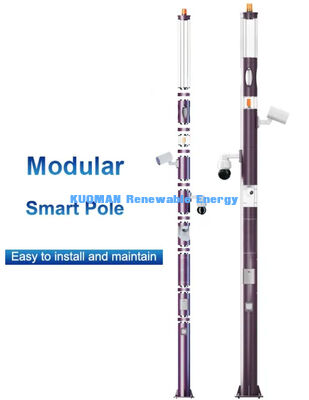 Cột đèn chiếu sáng ngoài trời thông minh điều khiển LED màn hình từ xa