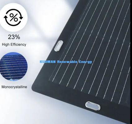 Tấm pin năng lượng mặt trời linh hoạt, có thể uốn cong 360 độ, IP67, 200W cho RV và du lịch tại nhà, Tấm pin năng lượng mặt trời hai mặt