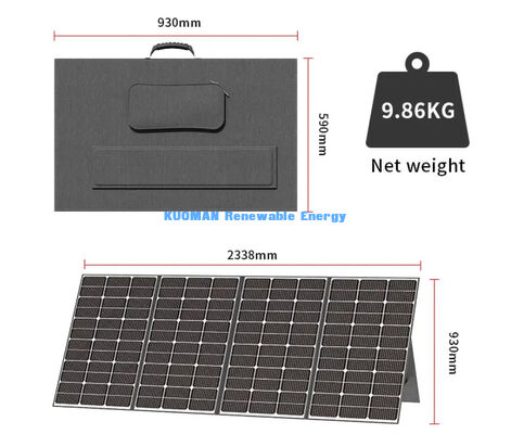 400W 40.3V Bộ sạc năng lượng mặt trời gập gập Đĩa năng lượng mặt trời di động cho cắm trại và đi bộ đường dài