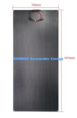 200W IP68 Không thấm nước 360 ° Panel mặt trời linh hoạt có thể uốn cong cho năng lượng tái tạo