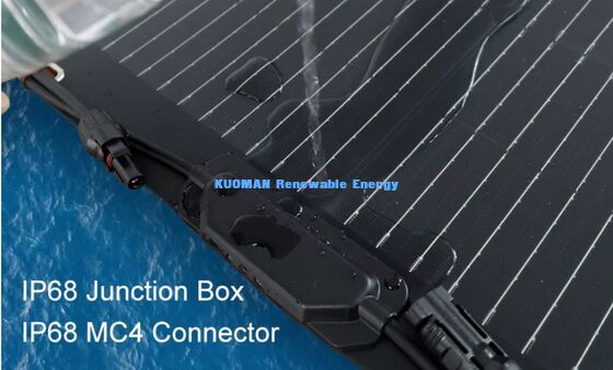 100W ETFE phủ tấm pin mặt trời linh hoạt có thể uốn cong cho leo núi và đi bộ trên bộ