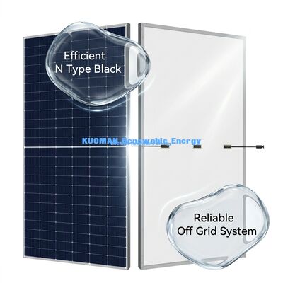 Tấm pin năng lượng mặt trời đơn tinh thể loại N chống chịu thời tiết IP65 cho gia đình và thương mại