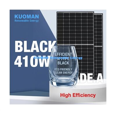 Tấm Pin Năng Lượng Mặt Trời Loại N Màu Đen 415W Hiệu Suất 22% và Khung Nhôm Anodized