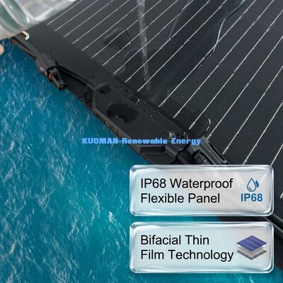 100W ETFE phủ tấm pin mặt trời linh hoạt có thể uốn cong cho leo núi và đi bộ trên bộ