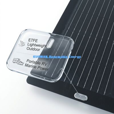 Tấm pin năng lượng mặt trời linh hoạt 50W Monocrystalline với lớp keo dán dễ bóc và dán phía sau cho các chuyến phiêu lưu ngoài trời