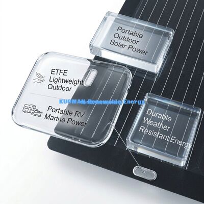 Tấm pin năng lượng mặt trời linh hoạt 50W Monocrystalline với lớp keo dán dễ bóc và dán phía sau cho các chuyến phiêu lưu ngoài trời