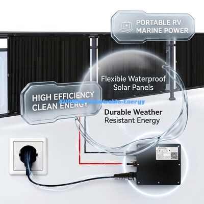 Tấm pin năng lượng mặt trời linh hoạt, có thể uốn cong, hiệu suất cao 200W cho năng lượng sạch tái tạo