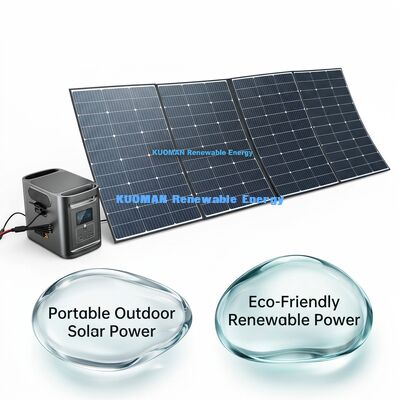 400W Panel mặt trời di động Gập IP68 Ống chống nước Ống sạc mặt trời cho cắm trại ngoài trời