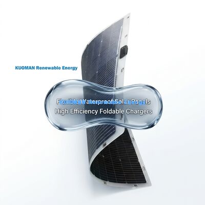 360 độ có thể uốn cong hai mặt tấm pin mặt trời linh hoạt 200W IP68 chống nước với sợi carbon
