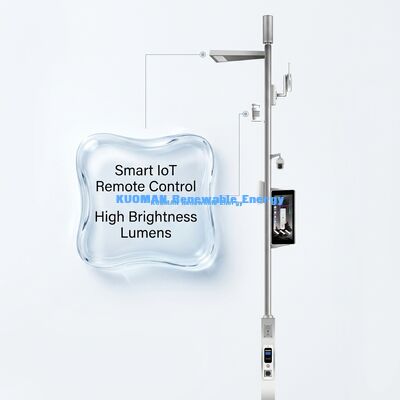 Đèn đường LED thông minh với điều khiển từ xa 50000h Tuổi thọ và Camera IP PTZ 4G cho Cột chiếu sáng thành phố thông minh