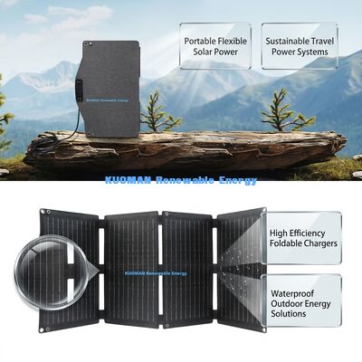 Bộ sạc pin năng lượng mặt trời di động có thể gập lại chống nước IP67 ETFE 40W với USB Type-C