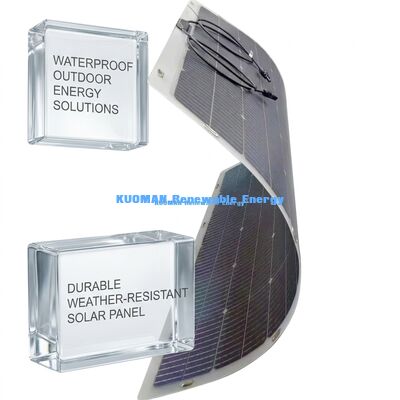 360 độ có thể uốn cong hai mặt tấm pin mặt trời linh hoạt 200W IP68 chống nước với sợi carbon