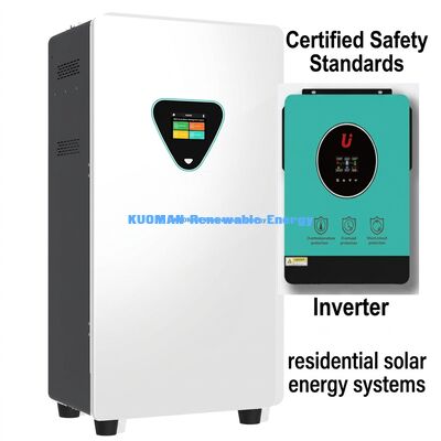 51.2V 300Ah Hệ thống pin LiFePO4 năng lượng mặt trời lai với 6000 chu kỳ để lưu trữ năng lượng nhà ngoài lưới