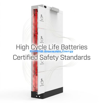 KM NEW POWER 51.2V 400Ah Pin Sạc LiFePO4 Có Thể Xếp Chồng Với Giám Sát Thời Gian Thực Cho Lưu Trữ Năng Lượng Gia Đình