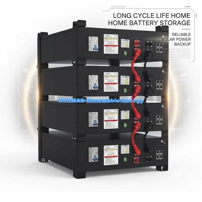 KM New Power 51.2V 400Ah LiFePO4 Hệ thống lưu trữ pin gia đình với dung lượng 10,24KWh ~ 30,72KWh và 6000 chu kỳ sống