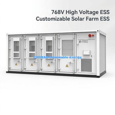 Pin ESS lưu trữ năng lượng thương mại 215KWh tùy chỉnh cho các trang trại năng lượng mặt trời bền vững